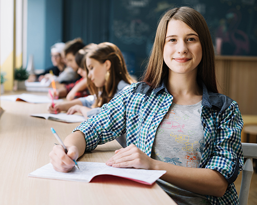 Confident student