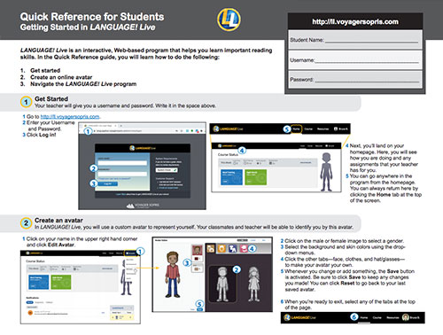 Student quick reference