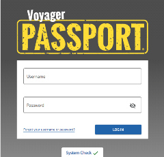 Passport Login Screen