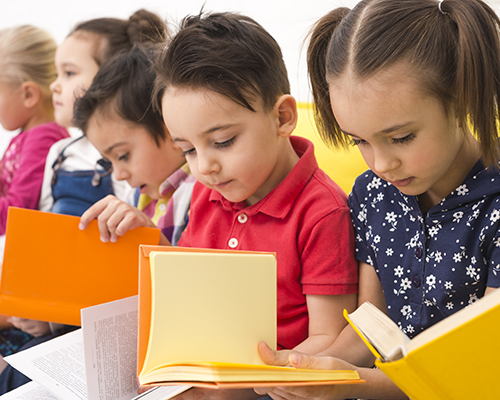 Kids reading books