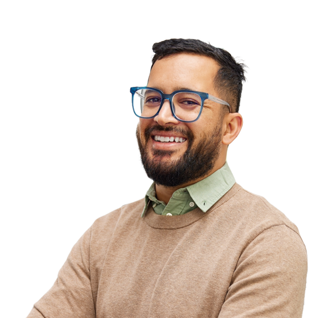 Teacher with glasses