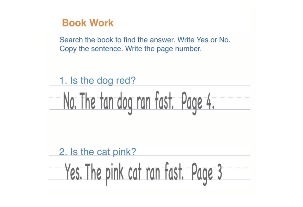 Book Work - Is the Dog Red 